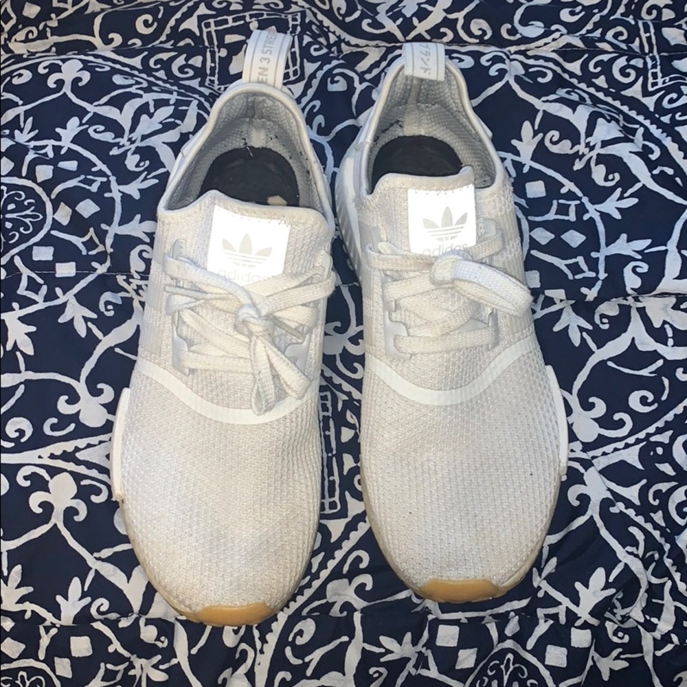 All White Adidas NMD R1